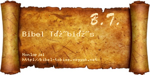 Bibel Tóbiás névjegykártya